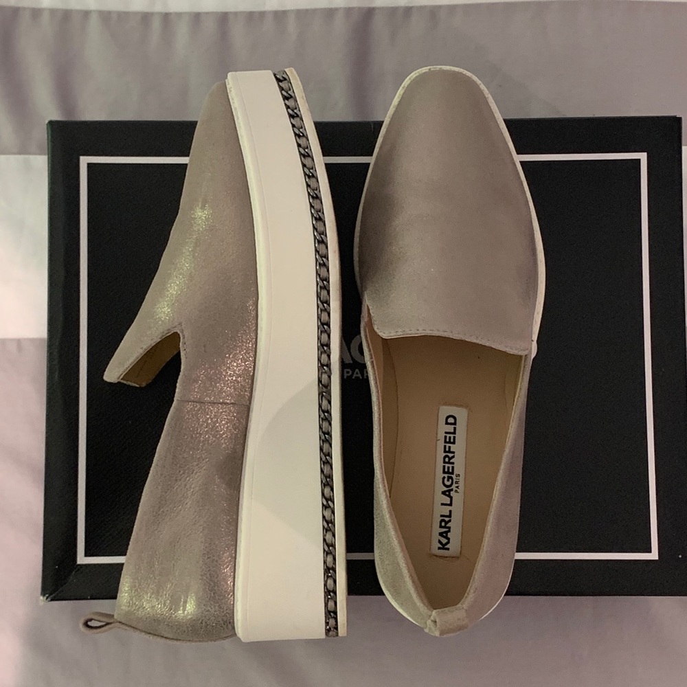 Karl Lagerfeld platform shoes with chain detail